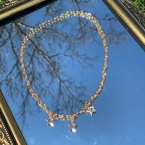 handmade gold star chain necklace